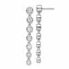True Origin 14K White Gold 1 1/2 carat Lab Grown Diamond VS+ F+ Complete Graduated Dangle Post Earrings