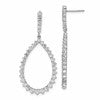 True Origin 14K White Gold 3 carat Lab Grown Diamond VS+ F+ Complete Dangle Hoop Earrings