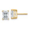 14k 3 carat Lab Grown Diamond VS/SI+ G+ Radiant Complete Four Prong Stud Earrings