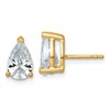 14k 3 carat Lab Grown Diamond VS/SI+ G+ Complete Pear Three Prong Stud Earrings