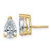 14k 4 carat Lab Grown Diamond VS/SI+ G+ Complete Pear Three Prong Stud Earrings
