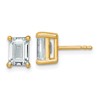 14k 3 carat Lab Grown Diamond VS/SI+ G+ Emerald Complete Four Prong Stud Earrings