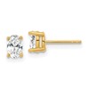 14k 5/8 carat Lab Grown Diamond VS/SI+ G+ Complete Oval Four Prong Stud Earrings