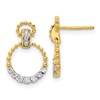 14k 1/4 carat Lab Grown Diamond VS/SI+ G+ Circle Dangle Post Earrings