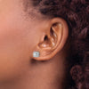 10k White Gold 1 carat Lab Grown Diamond VS/SI+ G+ Complete Round Fashion Halo Post Earrings