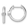 True Origin 14K White Gold 1/8 carat Lab Grown Diamond VS+ F+ Hinged Hoop Complete Earrings