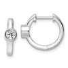 True Origin 14K White Gold 1/3 carat Lab Grown Diamond VS+ F+ Hinged Hoop Complete Earrings