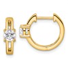 True Origin 14K Yellow Gold 5/8 carat Lab Grown Diamond VS+ F+ Hinged Hoop Complete Earrings
