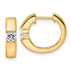 True Origin 14K Yellow Gold 1/4 carat Lab Grown Diamond VS+ F+ Hinged Hoop Complete Earrings