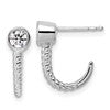 True Origin 14k White Gold 1/3 carat Lab Grown Diamond VS DEF J Hoop Earrings
