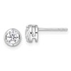 True Origin 14K White Gold 1/2 carat Lab Grown Diamond VS+ F+ Complete Solitaire Post Earrings