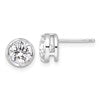 True Origin 14K White Gold 1 1/2 carat Lab Grown Diamond VS+ F+ Complete Solitaire Post Earrings