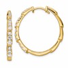True Origin 14K Yellow Gold 1 1/5 carat Lab Grown Diamond VS+ F+ Hoop Complete Earrings