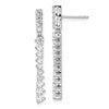 14k White Gold 1 carat Lab Grown Diamond VS/SI+ G+ Complete Dangle Post Earrings