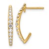 True Origin 14K Yellow Gold 1/2 carat Lab Grown Diamond VS+ F+ J-Hoop Complete Earrings