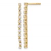 True Origin 14K Yellow Gold 5 carat Lab Grown Diamond VS+ F+ Complete Post Dangle Earrings