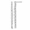 True Origin 14K White Gold 3/8 carat Lab Grown Diamond VS+ F+ Complete Post Dangle Earrings