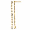 True Origin 14K Yellow Gold 1/3 carat Lab Grown Diamond VS+ F+ Complete Graduated Dangle Post Earrings