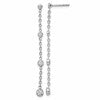 True Origin 14K White Gold 1/2 carat Lab Grown Diamond VS+ F+ Complete Graduated Dangle Post Earrings