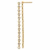 True Origin 14K Yellow Gold 5/8 carat Lab Grown Diamond VS+ F+ Complete Graduated Dangle Post Earrings