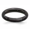 Edward Mirell Titanium Black Ti Polished Domed 4mm Band