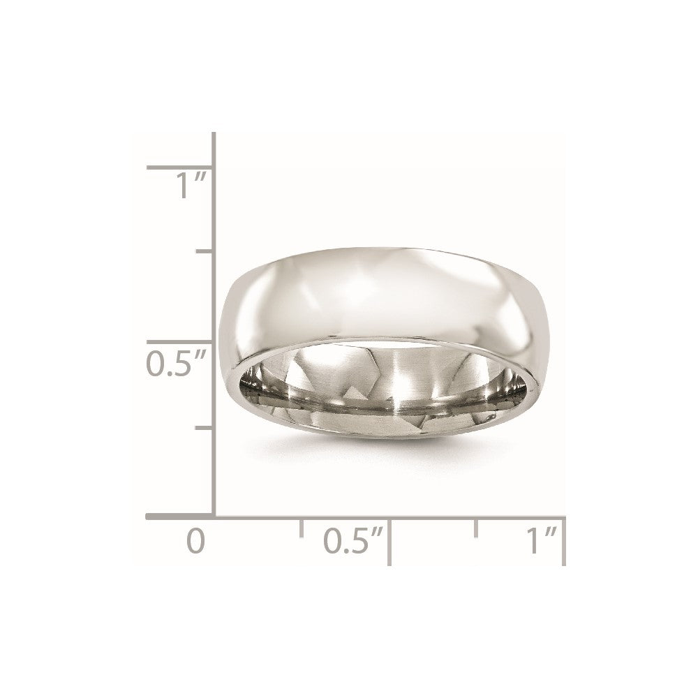 Edward Mirell Titanium Half Round 7mm Polished Band Size 11