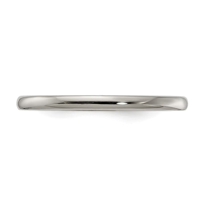 Edward Mirell Titanium Half Round 2mm Polished Band Size 6.5