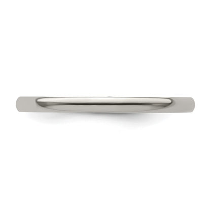 Edward Mirell Titanium Half Round 2mm Polished Band Size 10.5