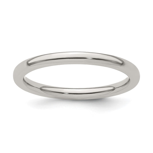 Edward Mirell Titanium Half Round 2mm Polished Band Size 10.5