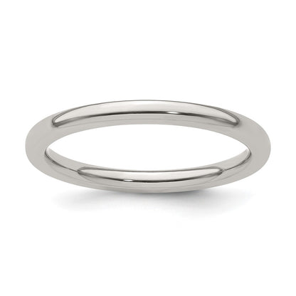 Edward Mirell Titanium Half Round 2mm Polished Band Size 8.5