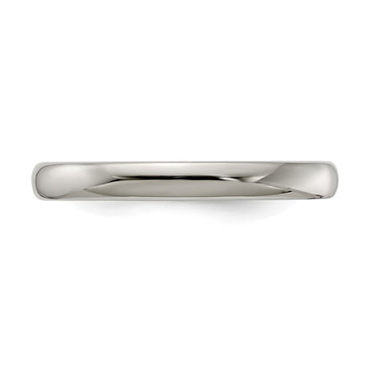 Edward Mirell Titanium Half Round 3mm Polished Band Size 8
