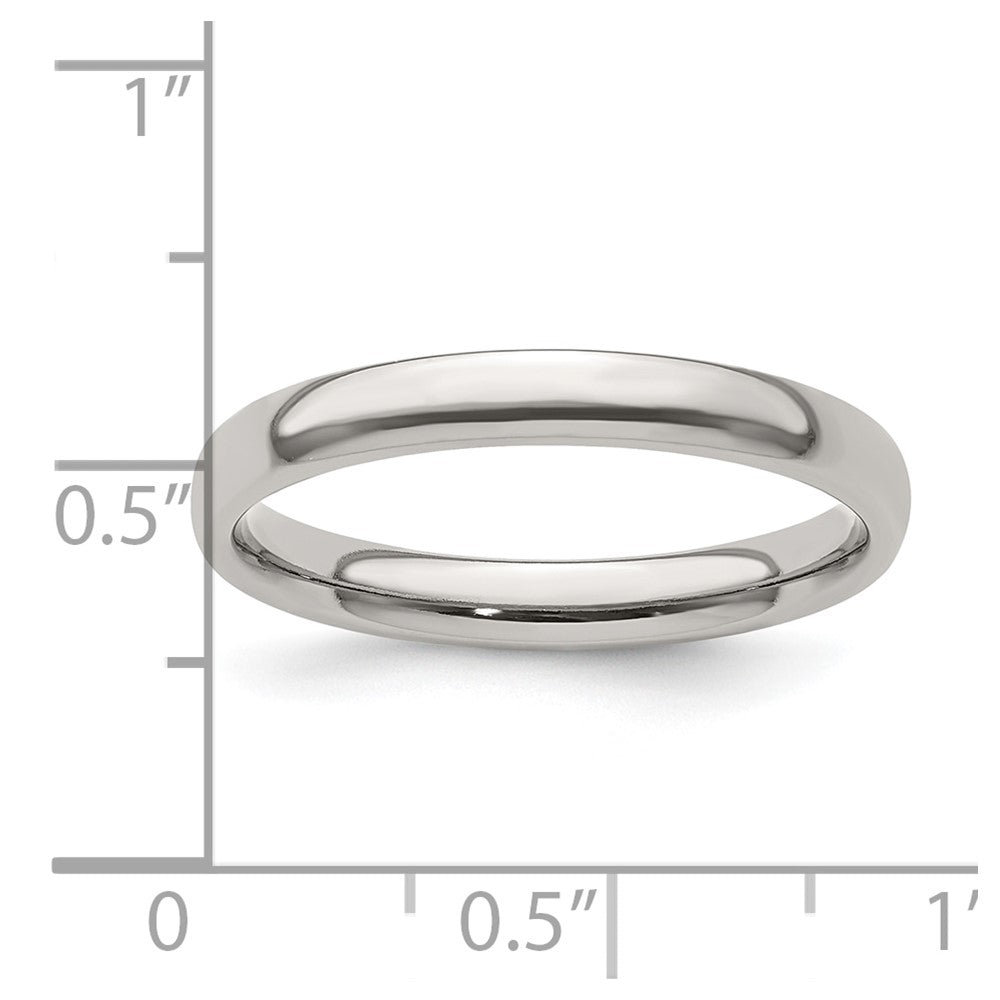 Edward Mirell Titanium Half Round 3mm Polished Band Size 6