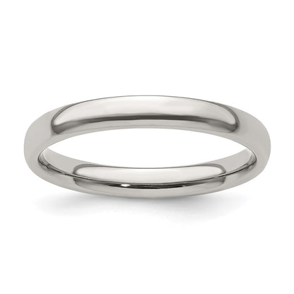 Edward Mirell Titanium Half Round 3mm Polished Band Size 8.5
