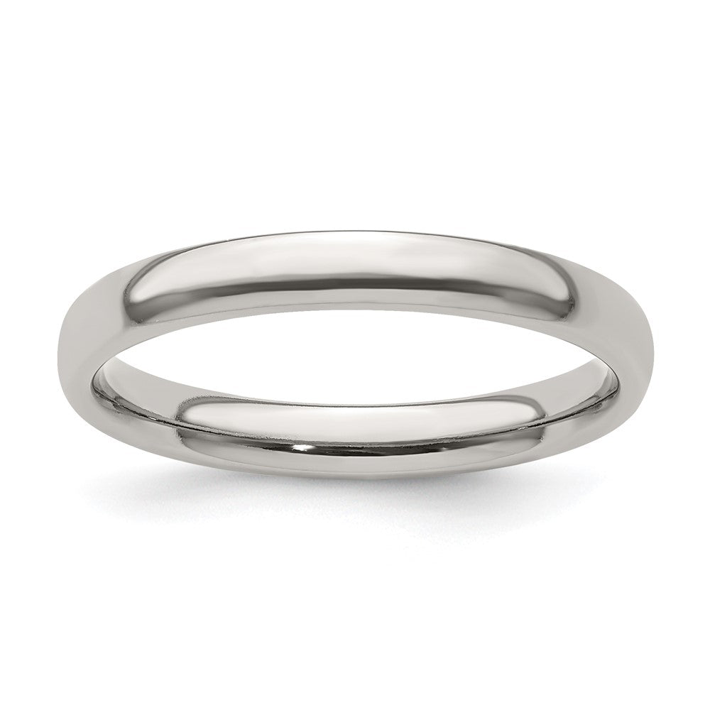 Edward Mirell Titanium Half Round 3mm Polished Band Size 9