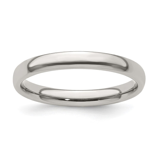 Edward Mirell Titanium Half Round 3mm Polished Band Size 11.5