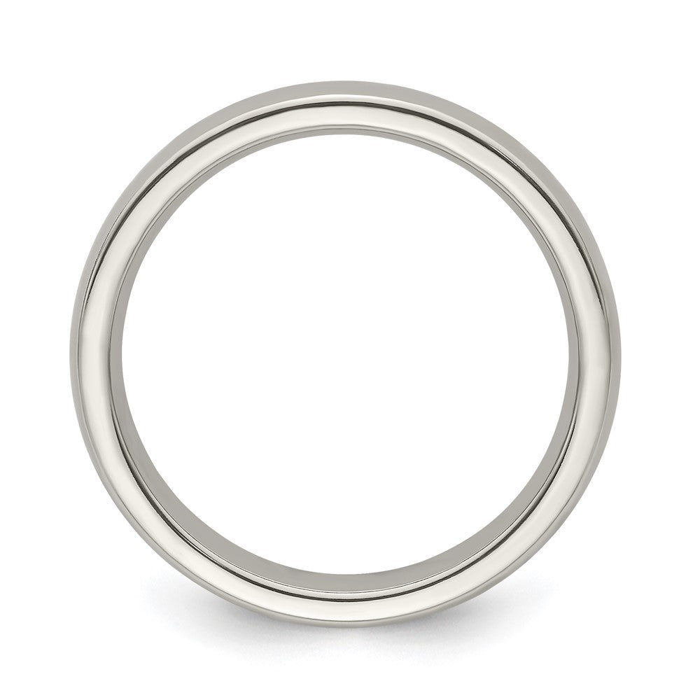 Edward Mirell Titanium Half Round 4mm Polished Band Size 7.5
