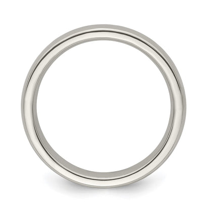 Edward Mirell Titanium Half Round 4mm Polished Band Size 6.5