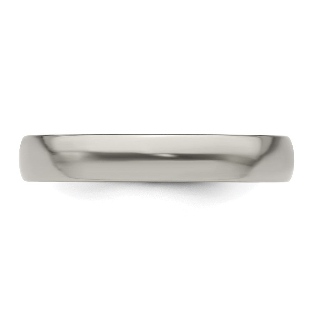Edward Mirell Titanium Half Round 4mm Polished Band Size 7.5