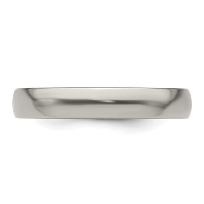 Edward Mirell Titanium Half Round 4mm Polished Band Size 8