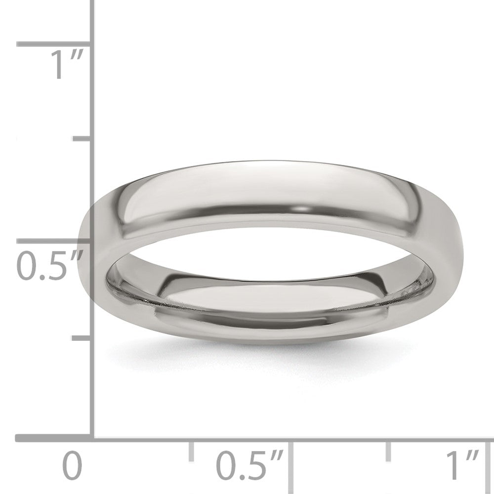 Edward Mirell Titanium Half Round 4mm Polished Band Size 11