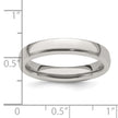 Edward Mirell Titanium Half Round 4mm Polished Band Size 7.5