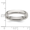 Edward Mirell Titanium Half Round 4mm Polished Band Size 7.5