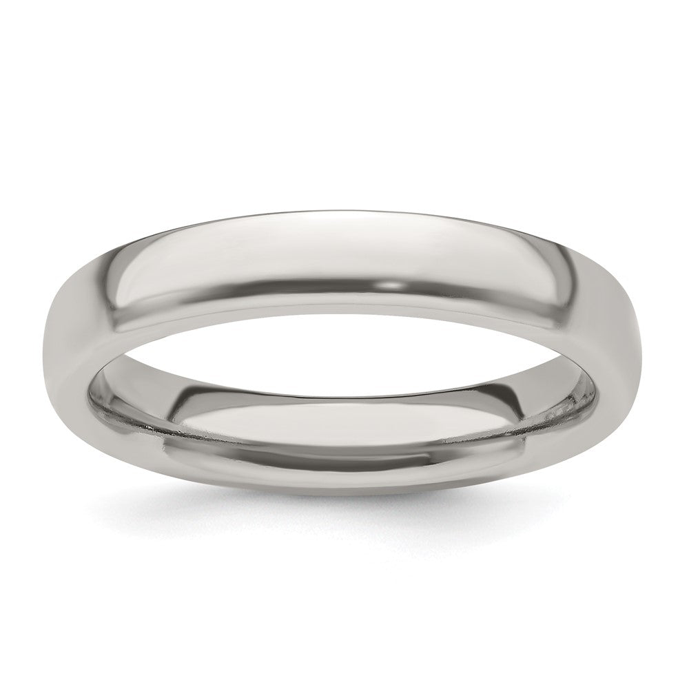 Edward Mirell Titanium Half Round 4mm Polished Band Size 7.5