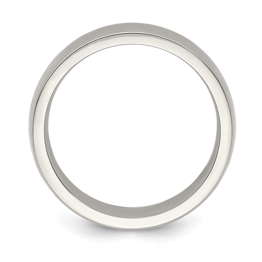 Edward Mirell Titanium Half Round 7mm Polished Band Size 7.5