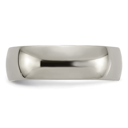 Edward Mirell Titanium Half Round 7mm Polished Band Size 11