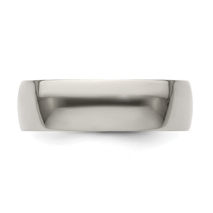 Edward Mirell Titanium Half Round 7mm Polished Band Size 9