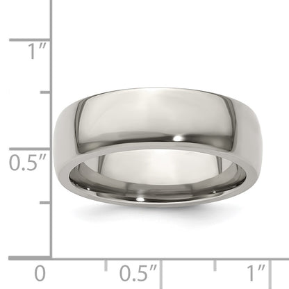 Edward Mirell Titanium Half Round 7mm Polished Band Size 12.5