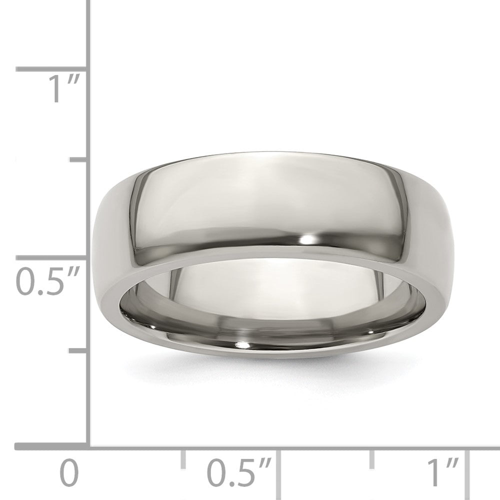 Edward Mirell Titanium Half Round 7mm Polished Band Size 6.5