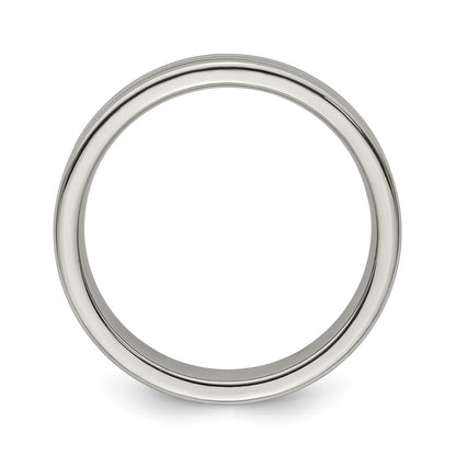 Edward Mirell Titanium Brushed/Polished Flat Milgrain 5mm Band Size 5.5