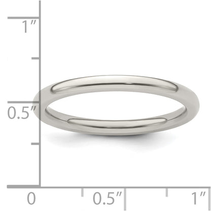 Edward Mirell Titanium Domed 2mm Polished Band Size 12